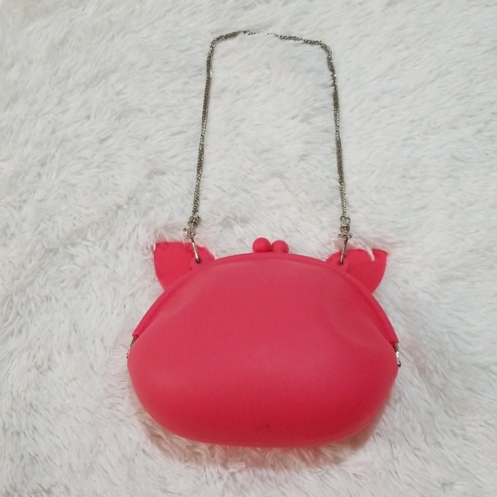 Girls Pink Silicone Kitty Purse - Picture 3 of 6